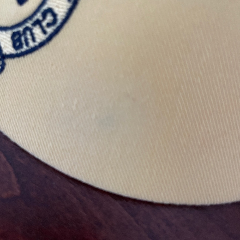 Vintage Wilmington Country Club Visor Yellow Fabric 80s Terrycloth Preppy Golf - Picture 12 of 13